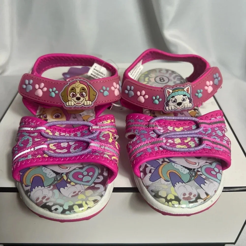Nickelodeon Paw Patrol Toddler Girls Ankle Strap Light Up Sandals Size 7 Pink